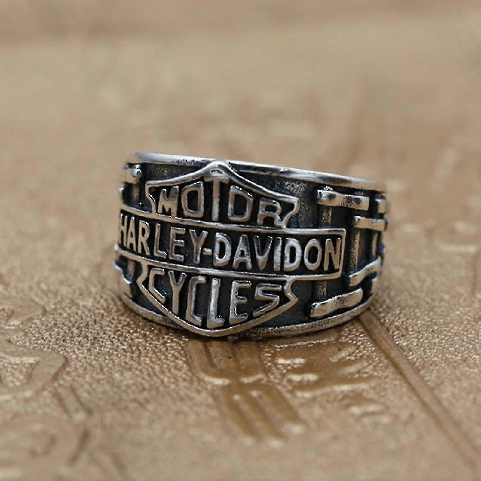 Harley Signet Ring, 925 Sterling Silver Biker Ring