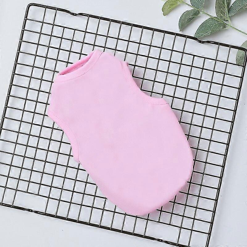 犬の服 小型犬 Xs-xxl シンプル 子犬 犬アクセサリー 猫 Tシャツ ストライプ ペットベスト ノースリーブ ソリッド 夏服 犬シャツ ピンク