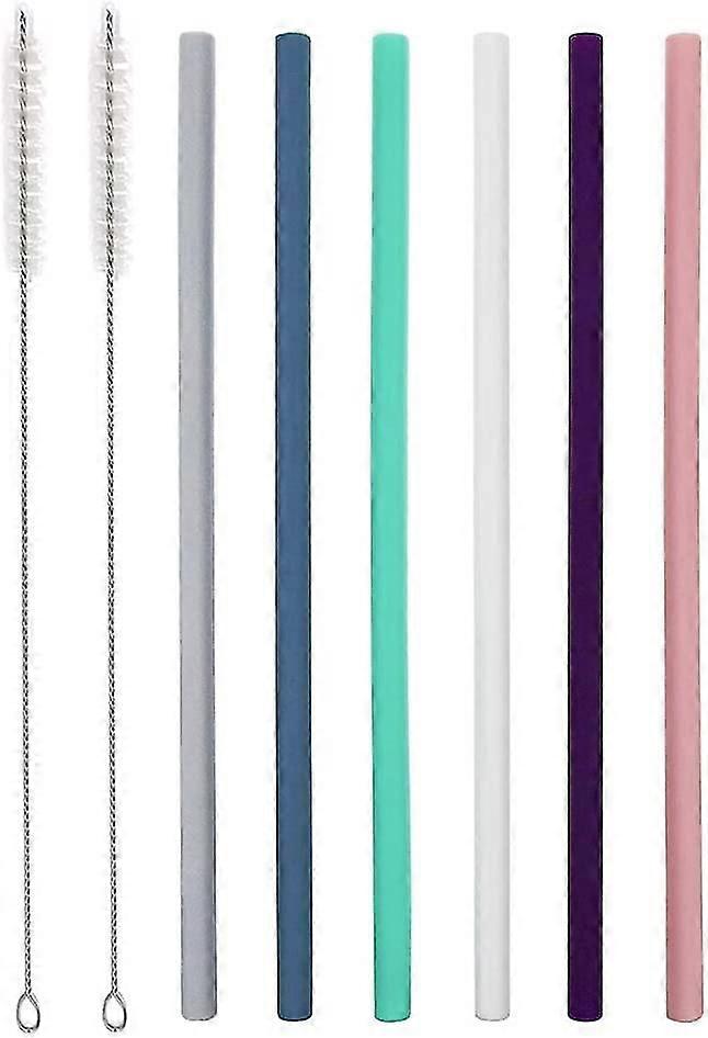 Set Of 6 Silicone Drinking Straws For 30oz And 20oz