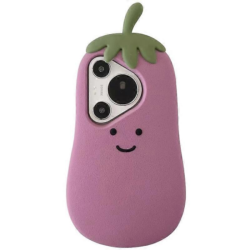 Cartoon 3D Eggplant Silicone Phone Case