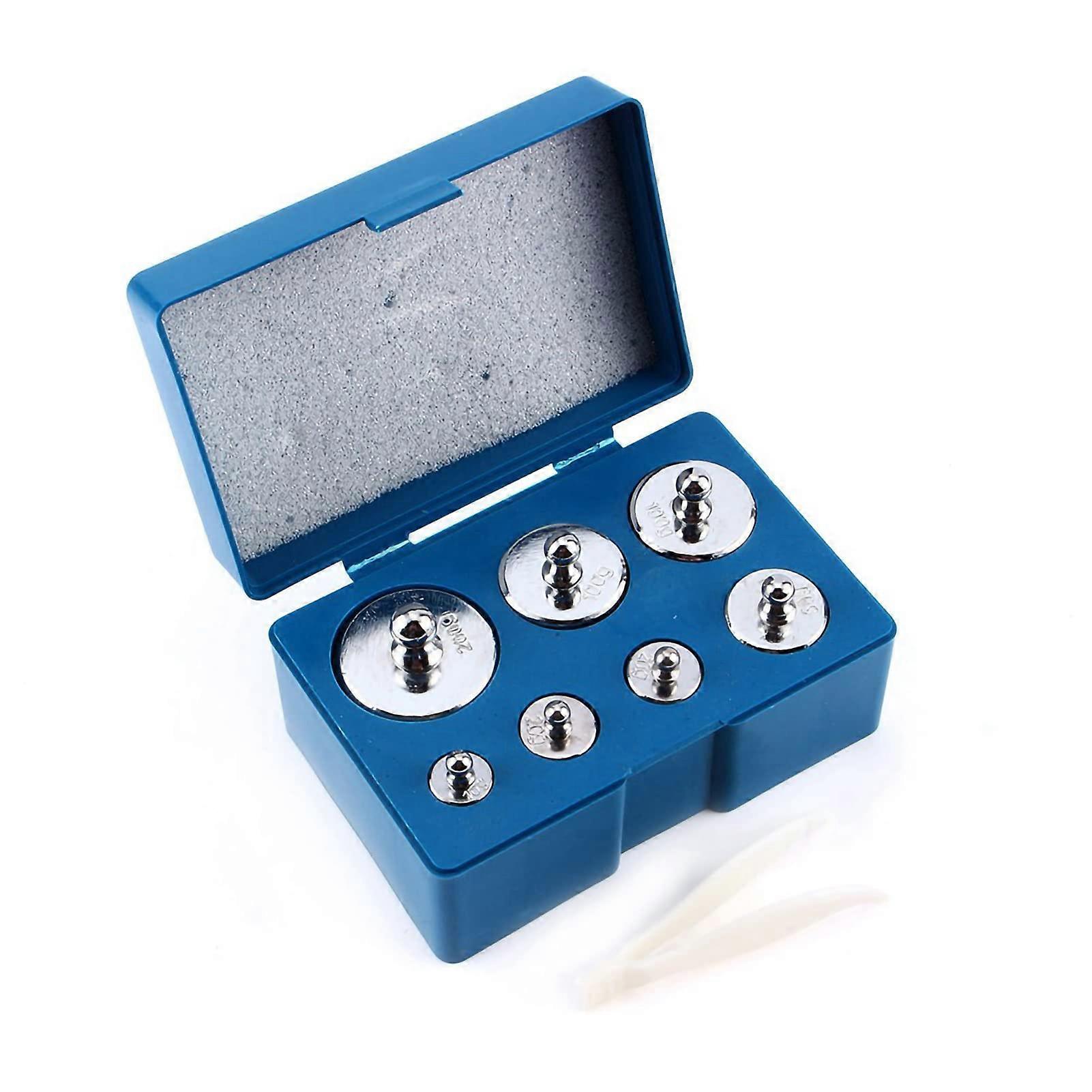 500 g calibration weights set, high precision standard weight kit, comfortable tweezers, smooth surface, suitable for general laboratory, trade