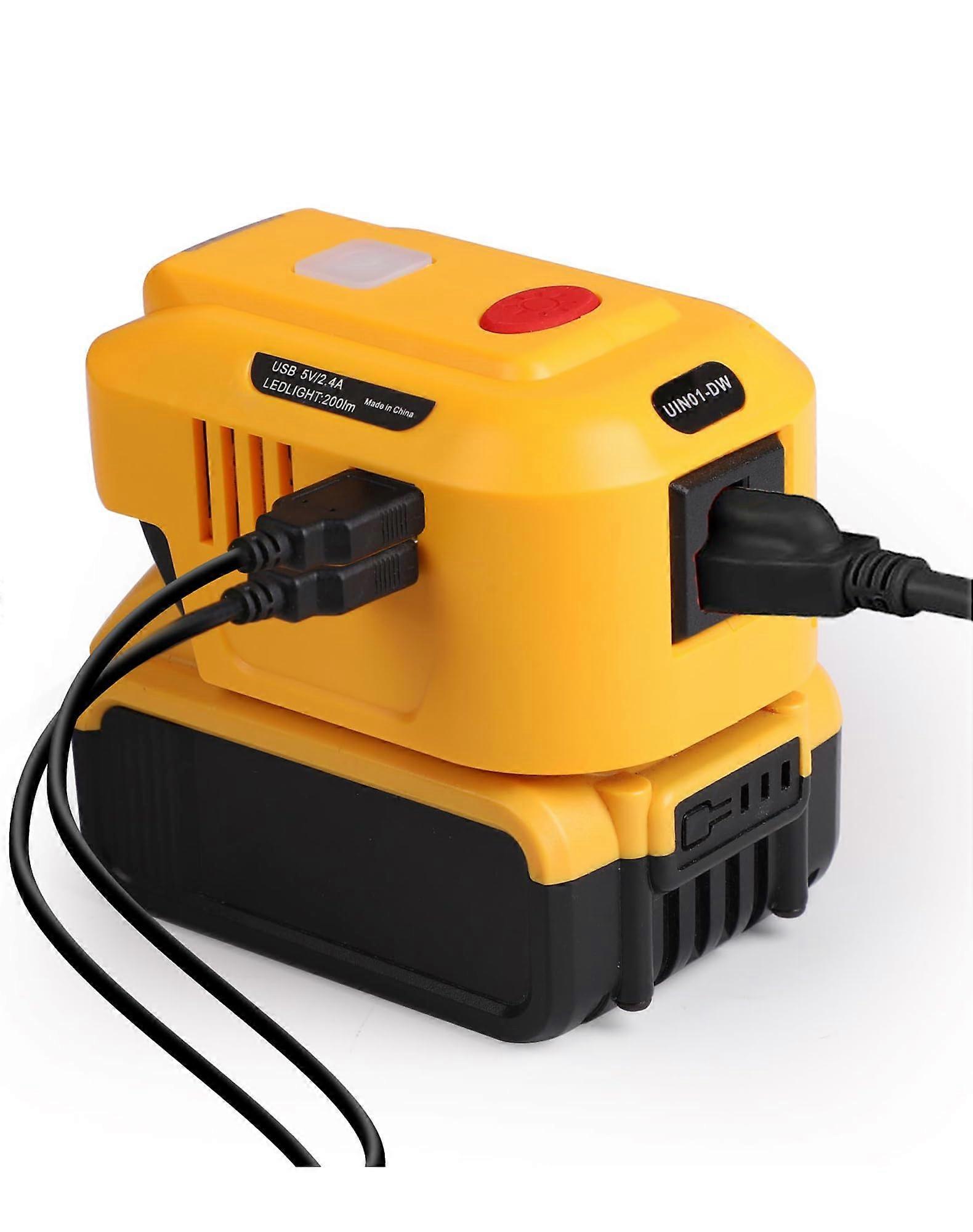 150W 20V 60V Battery Inverter, DC 20V To AC 110V Power Inverter, AC Outlet, Dual USB Port, 200ML LED Light