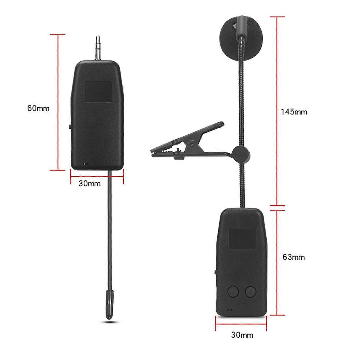 Wireless Saxophone Microphone System, Clip on Instrument Microphone for Saxophones 2 Microphone