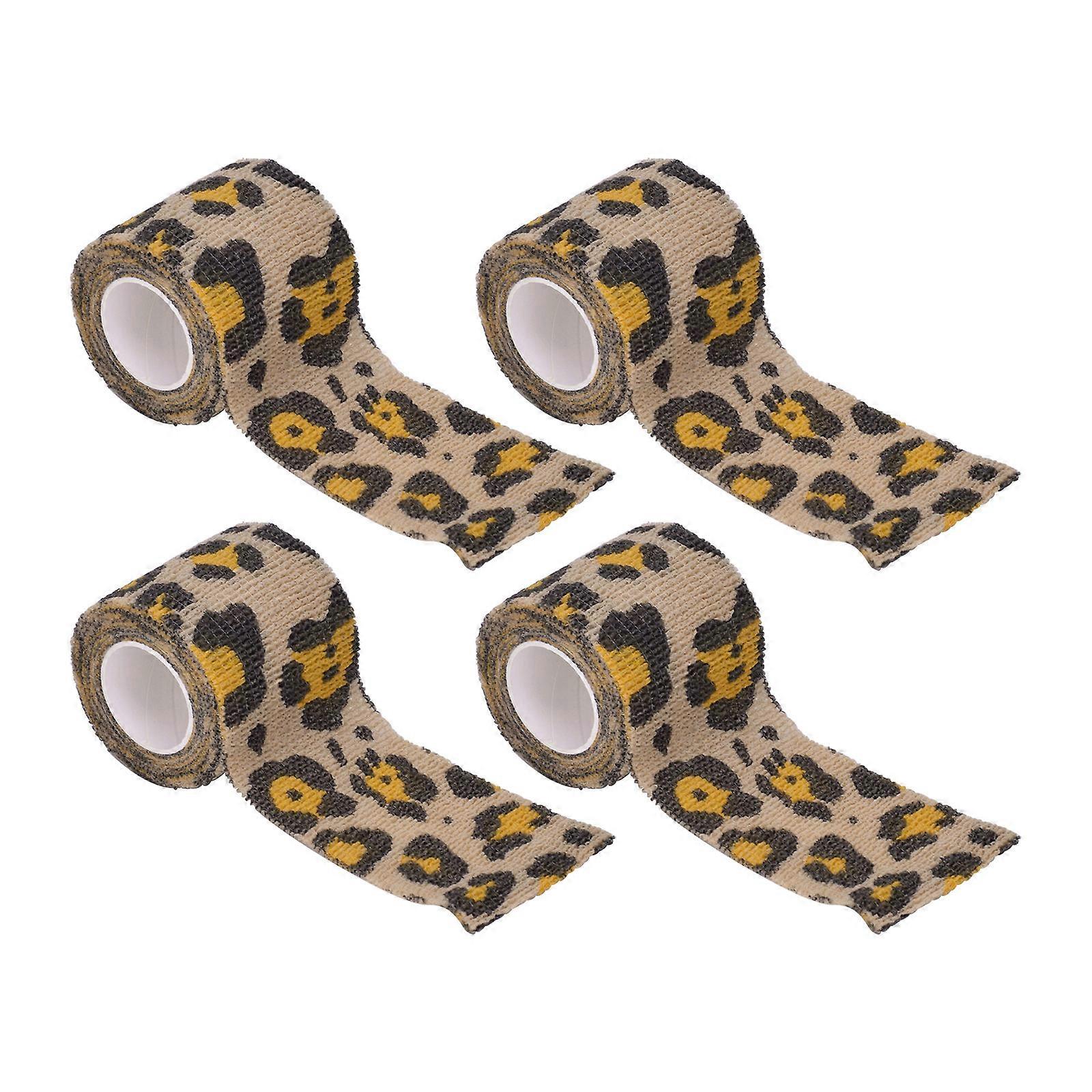m Autoadesivo Nail Wrap Fitas Flor Leopardo Padrão 5 cm de Largura Tecido Não Tecido Elástico Bandagem Tatuagem Fita Protetora