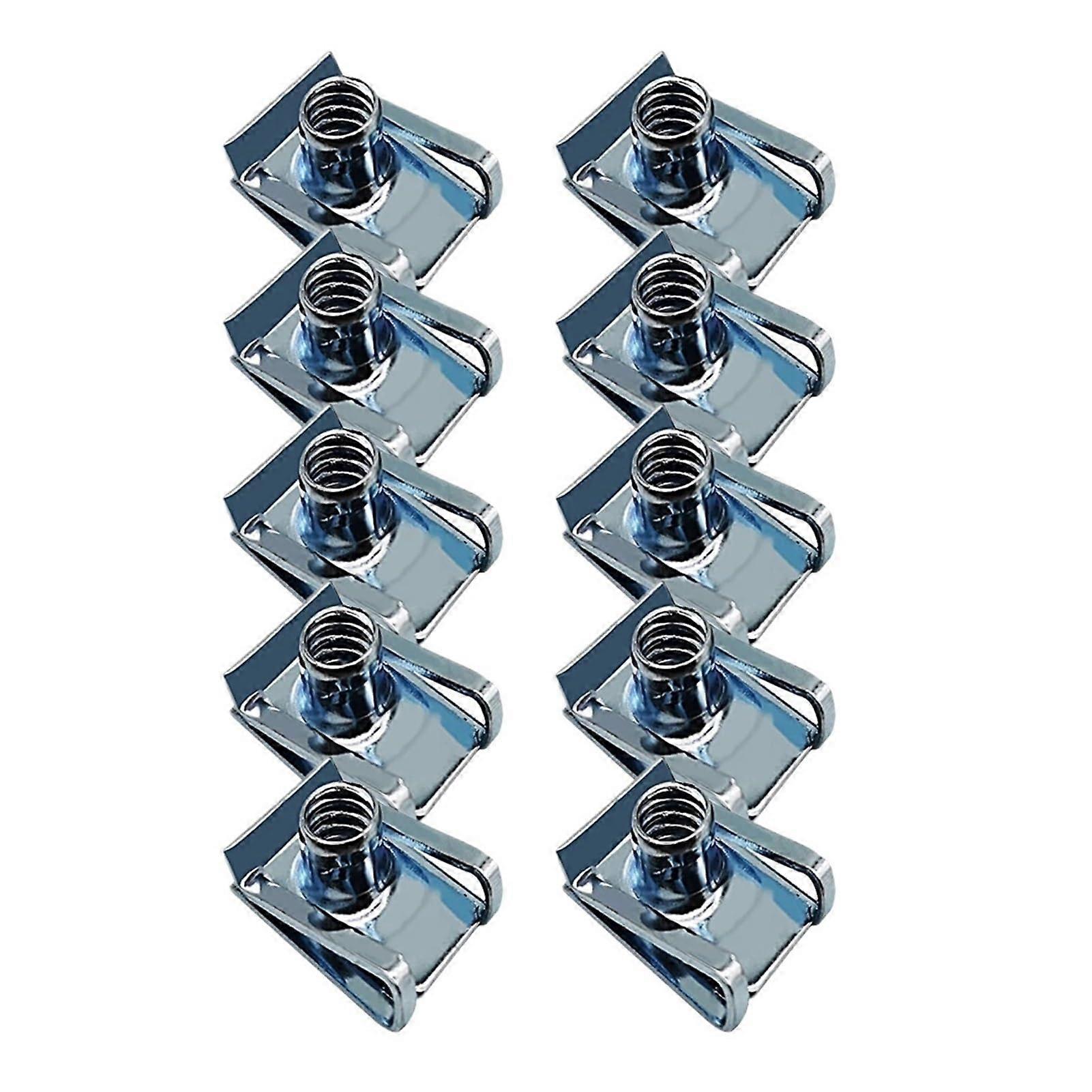 M4 M5 M6 Galvanized Self-Tapping Nut Clip Kit for Motorbike and Auto Parts, 10 Pcs Fasteners and Mudguard Clips