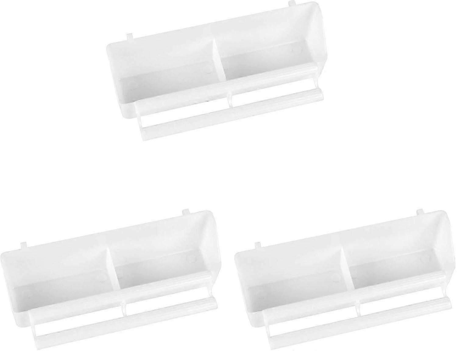 3個のバードフィーダーバードフードとウォーターカッププラスチック2コンパートメントオウム用ハンギングボウルケージアクセサリーセキセイインコオカメインコハトペット用品