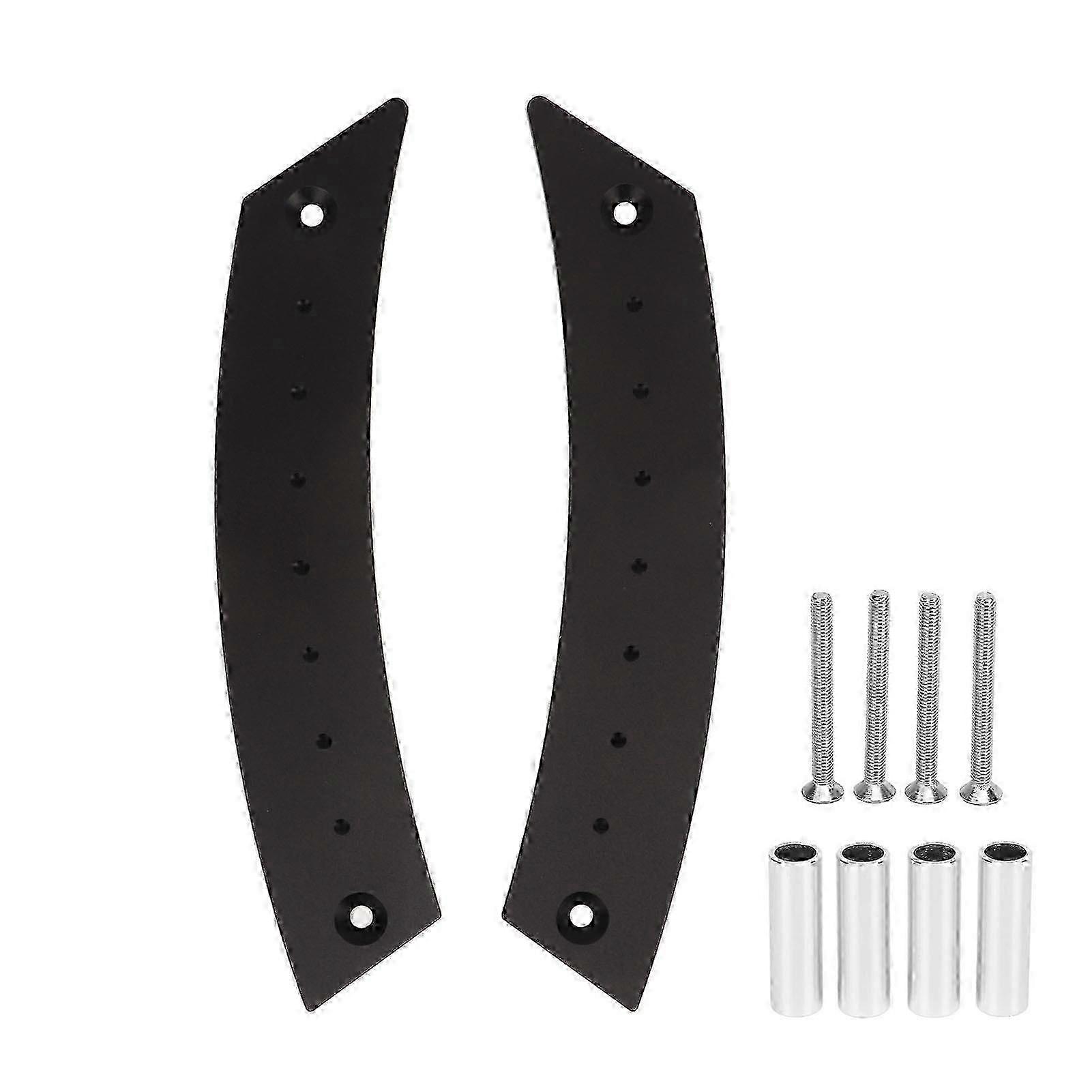 2pcs Door Panel Pull Handle Set Aluminium Alloy Labor Saving High Strength Rust Proof for Cars Black