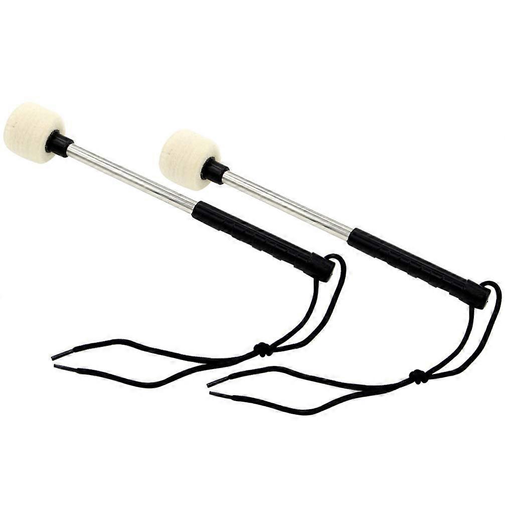 Snare Drum Beige Felt Drum Hammers 2pcs Music Instrument Accessories Stainless Steel Handle Ref: 2948