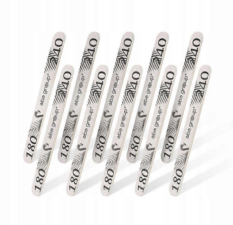 Aba Group Nail File Set STRAIGHT 180/240 SLIM - FLAMINGO, 10 pieces