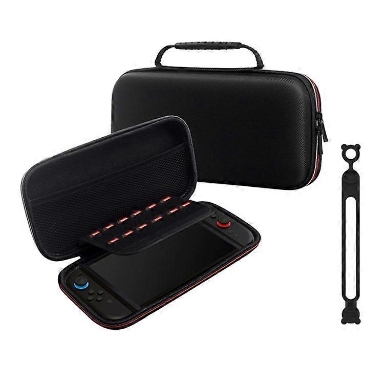 Compatible For Nintendo Switch 2 Storage Bag Portable EVA Carrying Case with Silicone Cable Tie