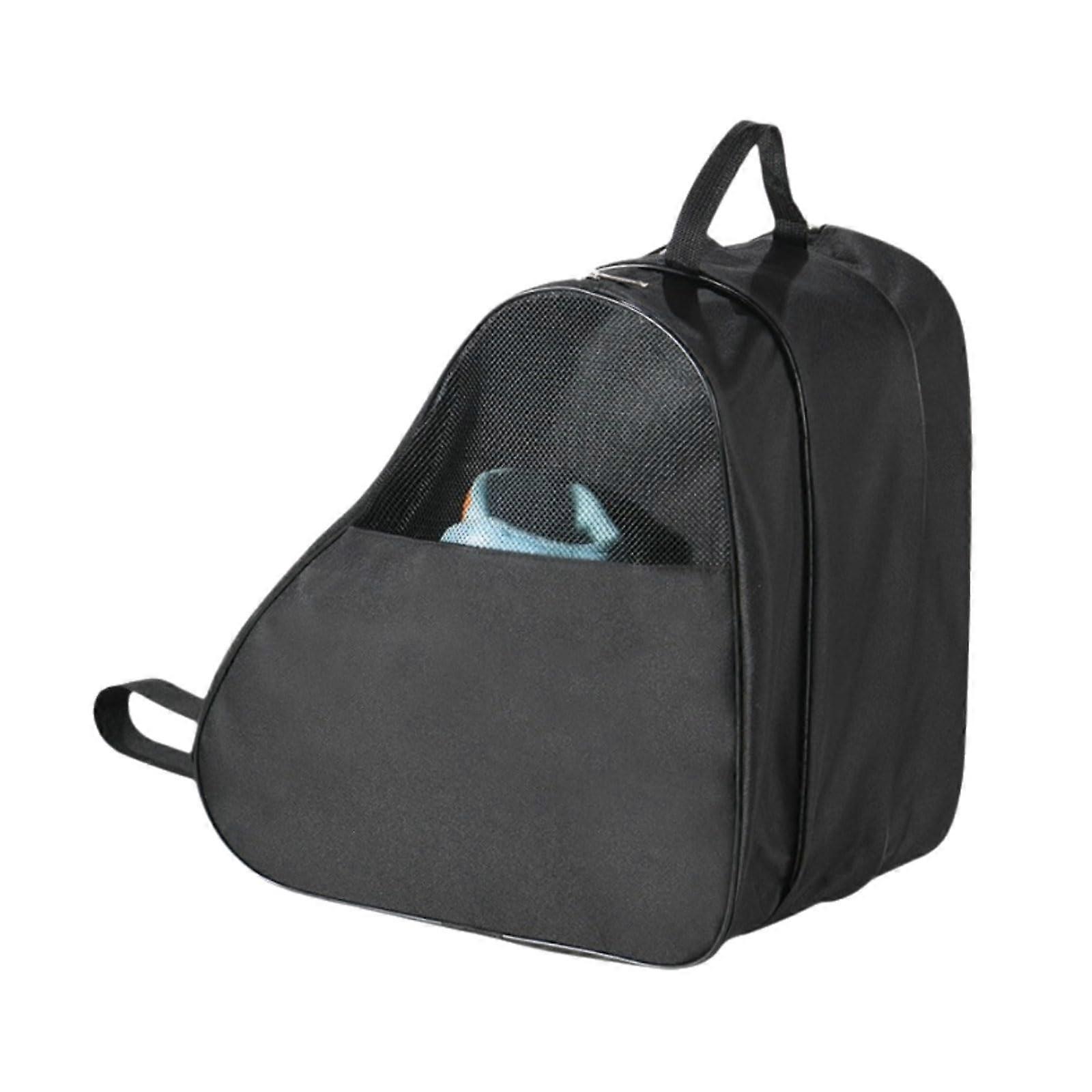 InlineSkateTasche, storage bag for ice skates, with adjustable shoulder strap, large capacity, can be carried by hand or across the body