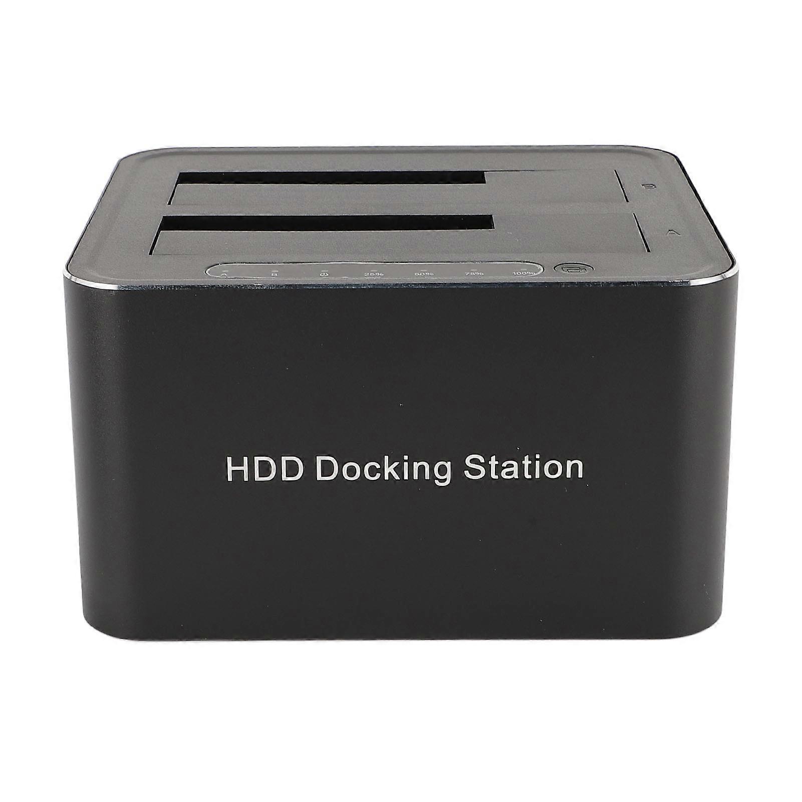 USB 3.0 to I II III Dual Bay Hard Drive Docking Station with Hard Drive Duplicator Offline Clone Function for 2.5in 3.5in HDD 