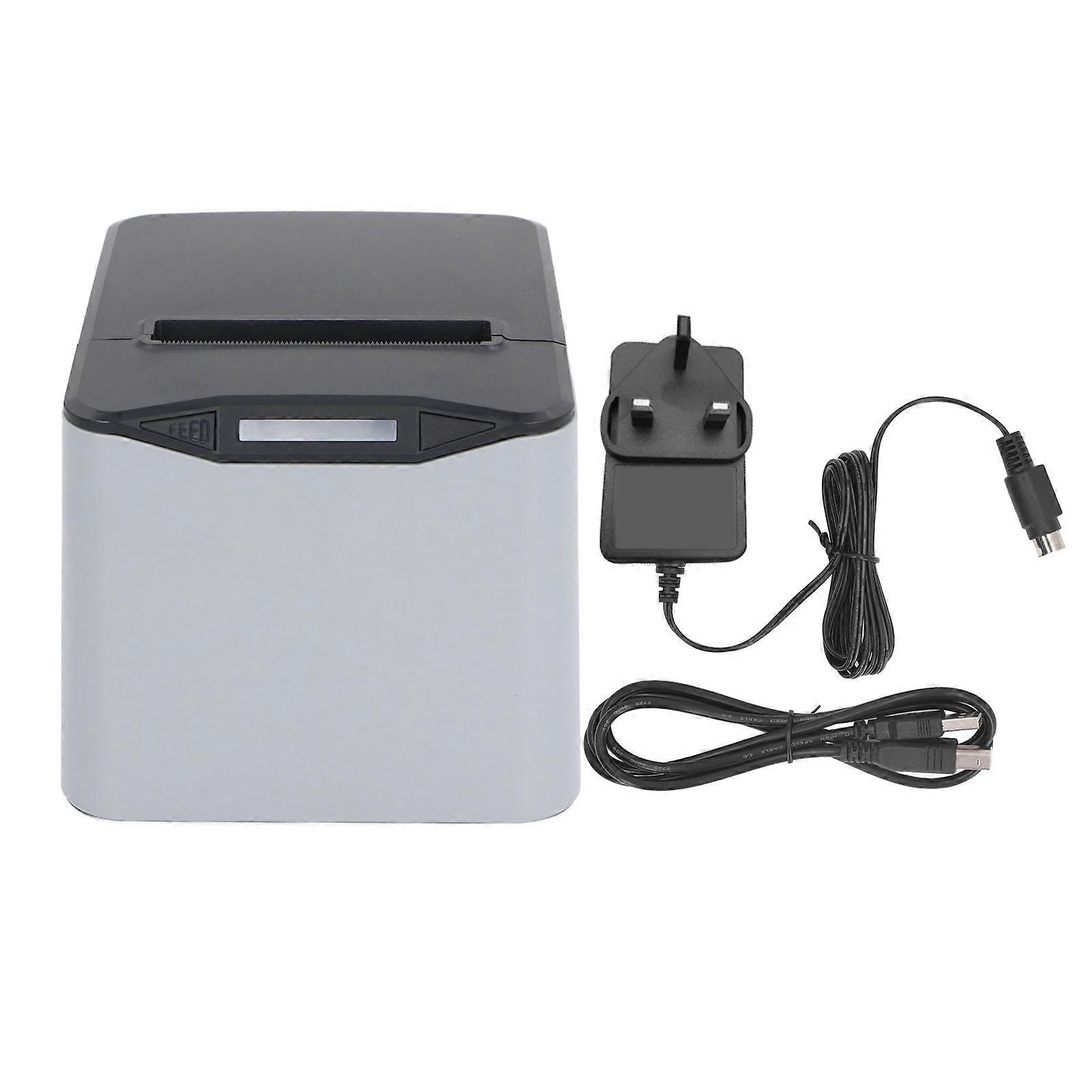 80mm High-Speed Thermal Receipt Printer - USB & Network Ports, Auto Cutter, UK Plug