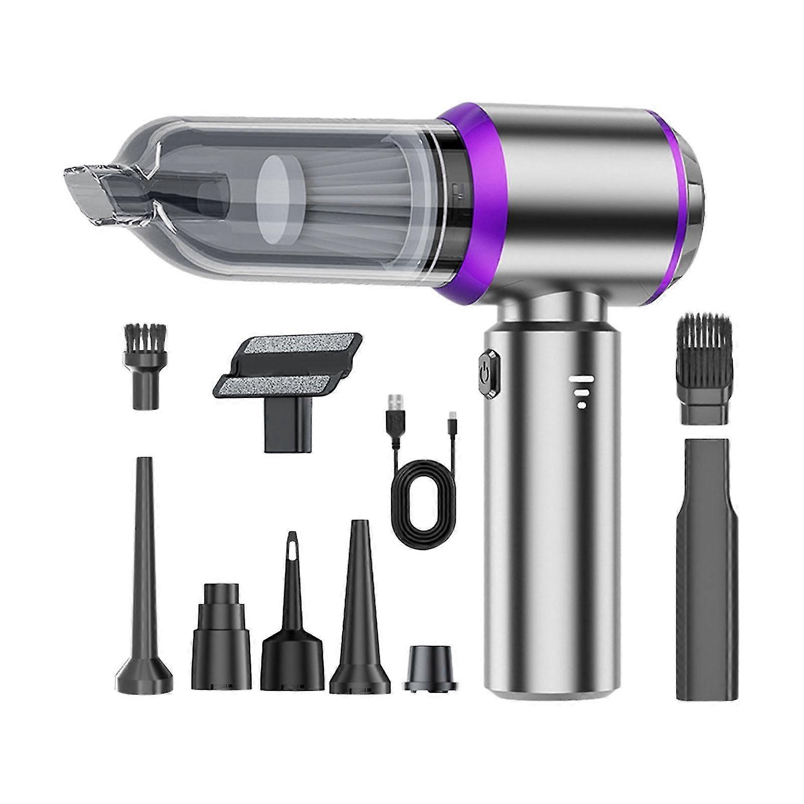 Powerful Handheld Car Vacuum Cleaner with 15000PA Suction for Efficient Small Space Cleaning and Air Duster, Suitable for Various Brands