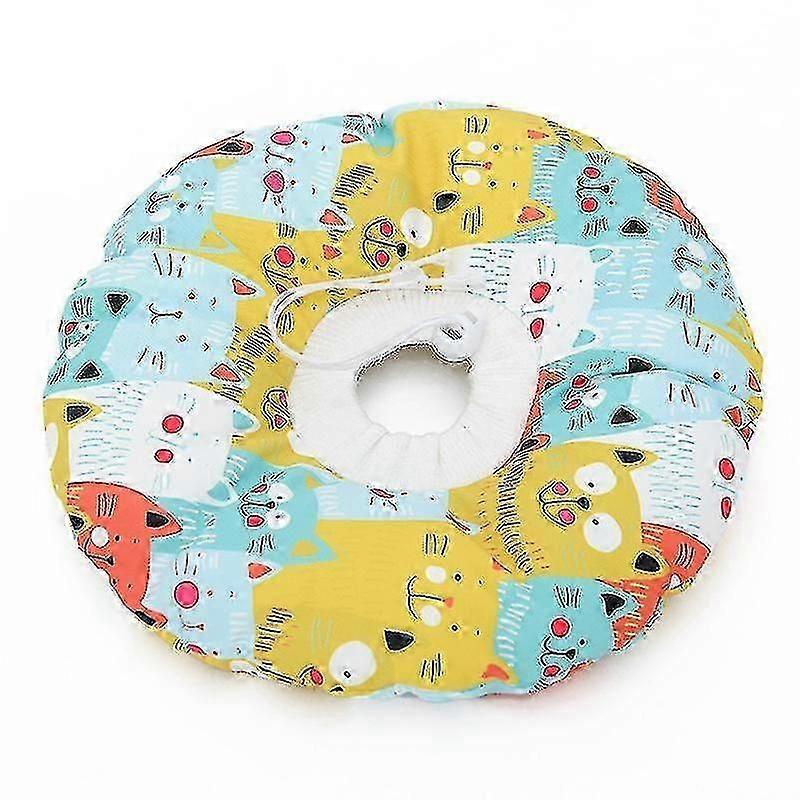 Soft Cloth Anti Lick Anti Bite Shame Ring Waterproof Cat Collar Suitable for 3-5 Size Cats