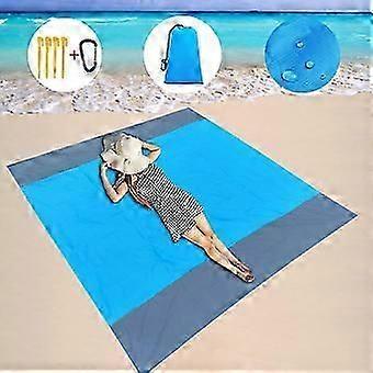 بطانية الشاطئ مقاومة للرمل مقاومة للماء ، كبيرة جدا 200X210 سم حصيرة شاطئ خالية من الرمال مع 4 حصص