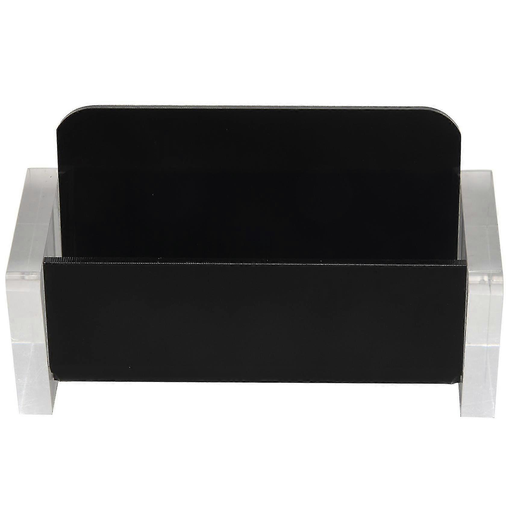 Akryl Visitkortshållare Stativ för Skrivbord & Kontor - Desktop Organizer Display, Svart