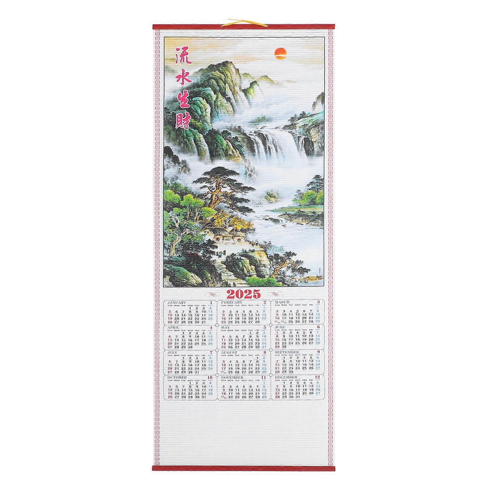 Hanging Wall Planner, Chinese Lunar Calendar with Functional Design and Journaling Area