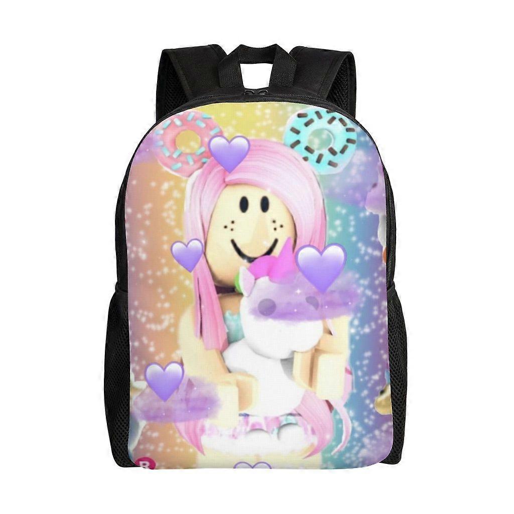 ROBLOX حقيبة ظهر للمراهقين حقيبة مدرسية قماش حقيبة ظهر دفتر للجنسين-hk2286