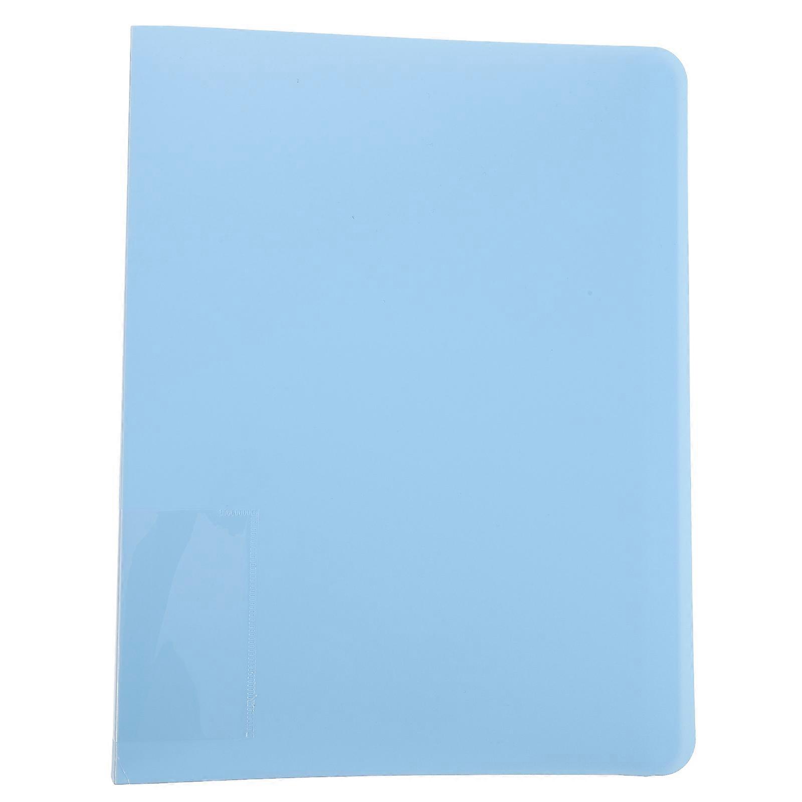 Blue Plastic File Organizer for Office Use with Design and Large Capacity A4 Size