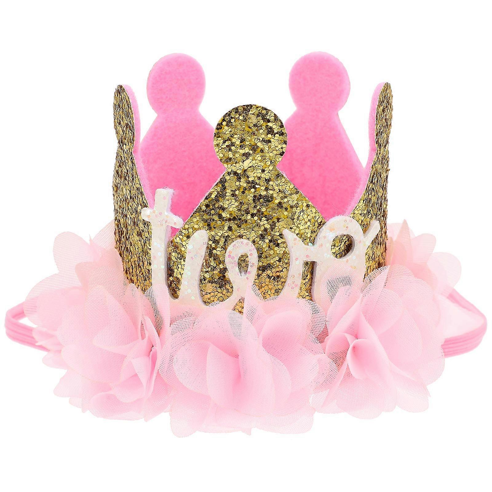 Baby Crown Headband for Decoration Use Made of Fabric Lightweight and Portable 1 Pc