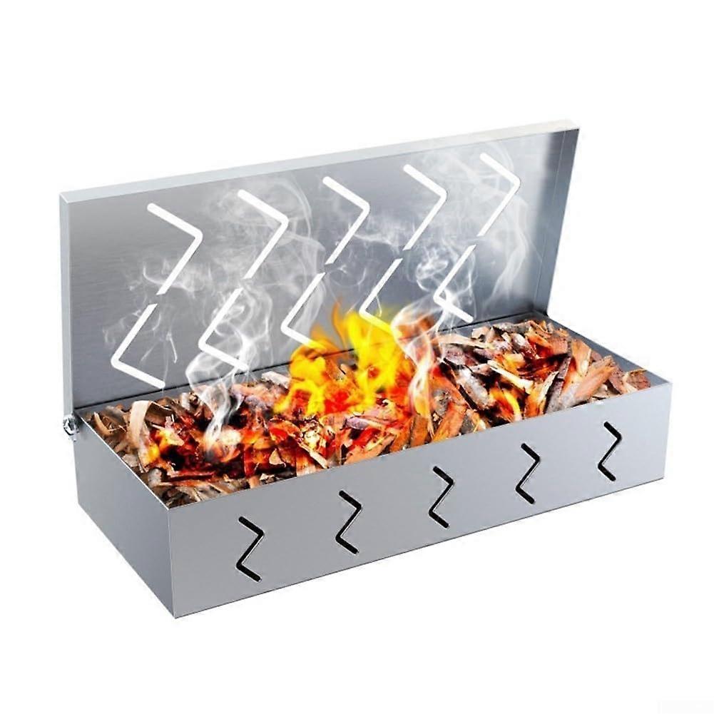 Premium stainless steel grill box with adjustable 90degree folding lid for seamless use with all types of grills