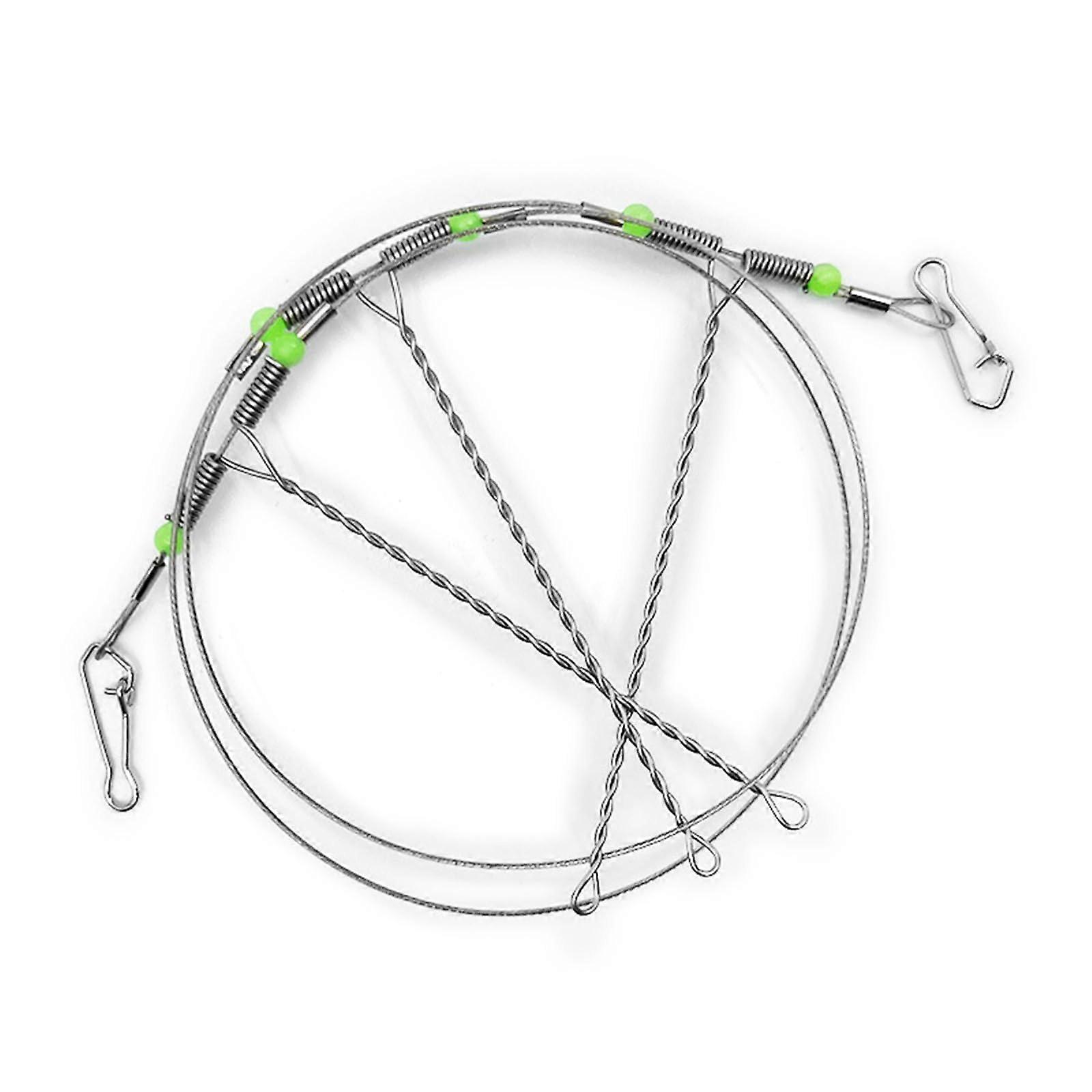 Tackle Rigs Angelvorfach Stainless Steel Wire, Fishing Leader Line with Swivel, Beads, and Accessories