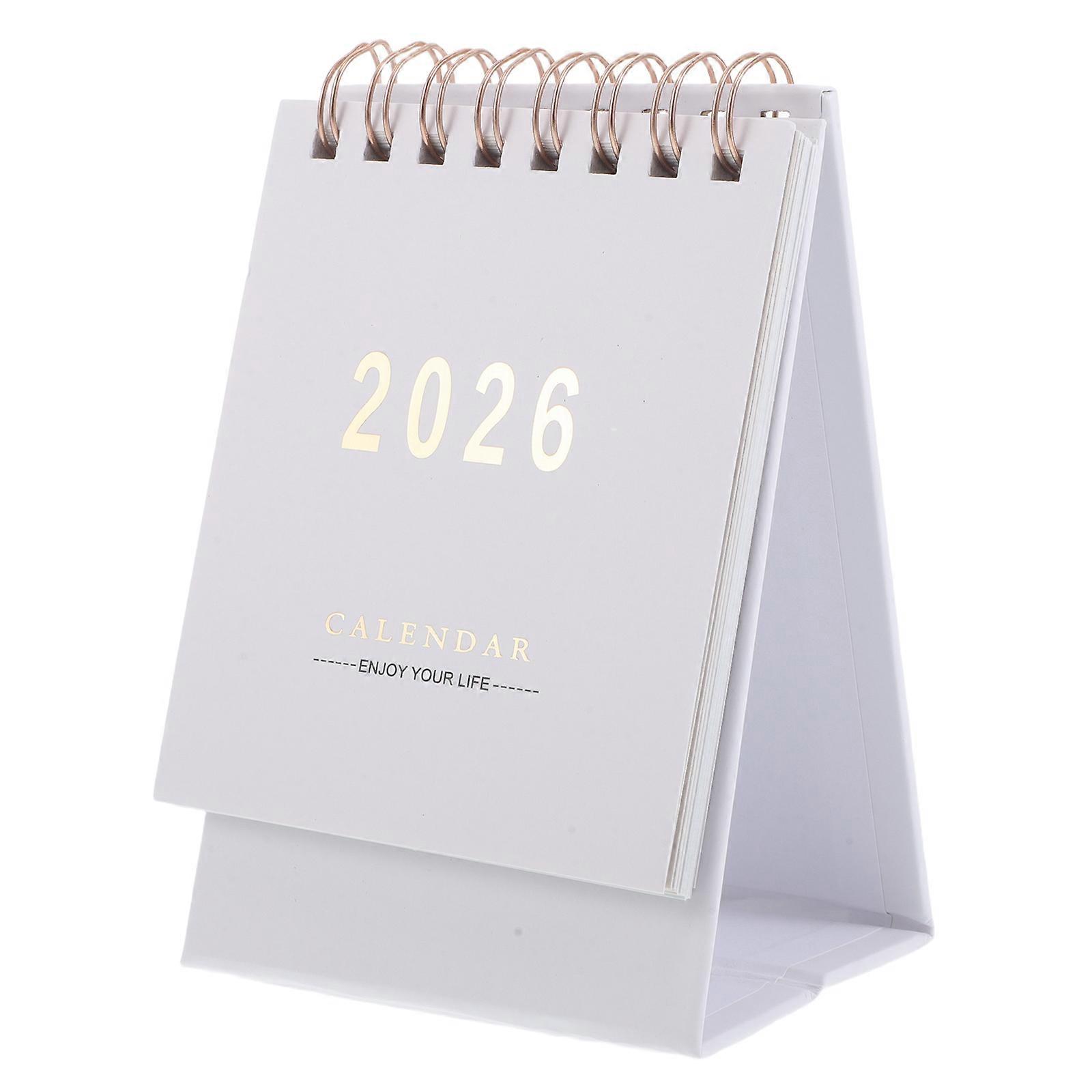 Compact Portable Standing Flip Desktop Planner – Monthly Schedule Organizer for Home & Office – Space Saving Modern Design for Enhanced Productivity