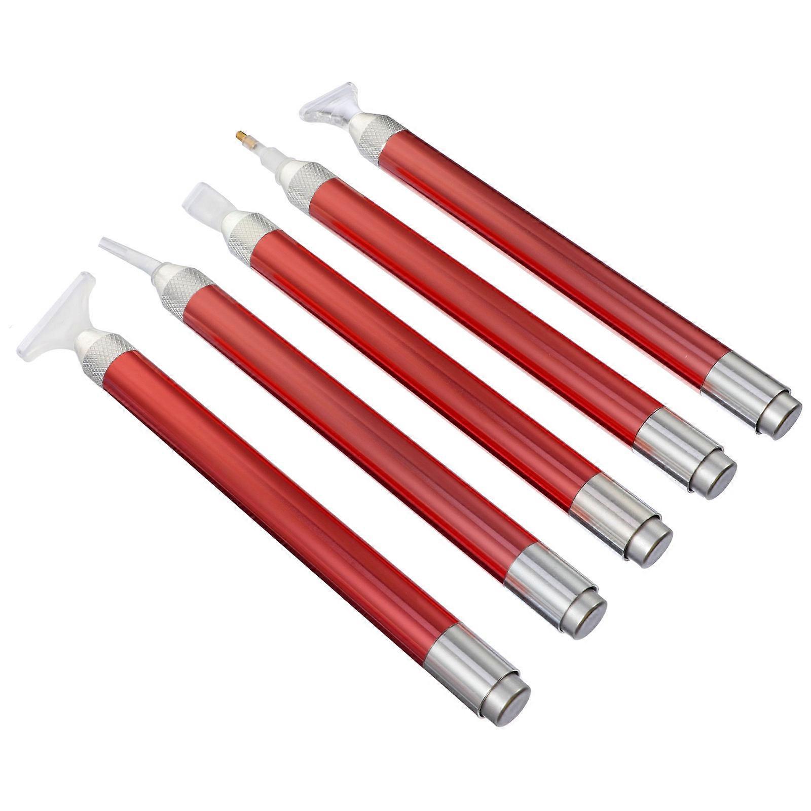 Jewelry Making Tools Led Lighted Pen Diy Design For Personal Use Red 16X1.2X1.2CM 5Pcs