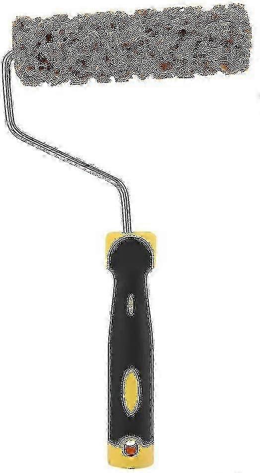 Paint Roller Texture Pattern Paint Roller Brush With Handle For Wall Painting1pcsyellow