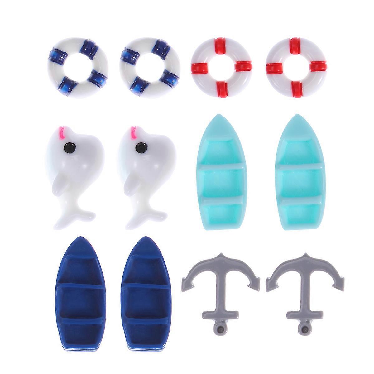 樹脂マリンデコレーションマイクロランドスケープボートデコレーションリビングルームベッドルーム12個