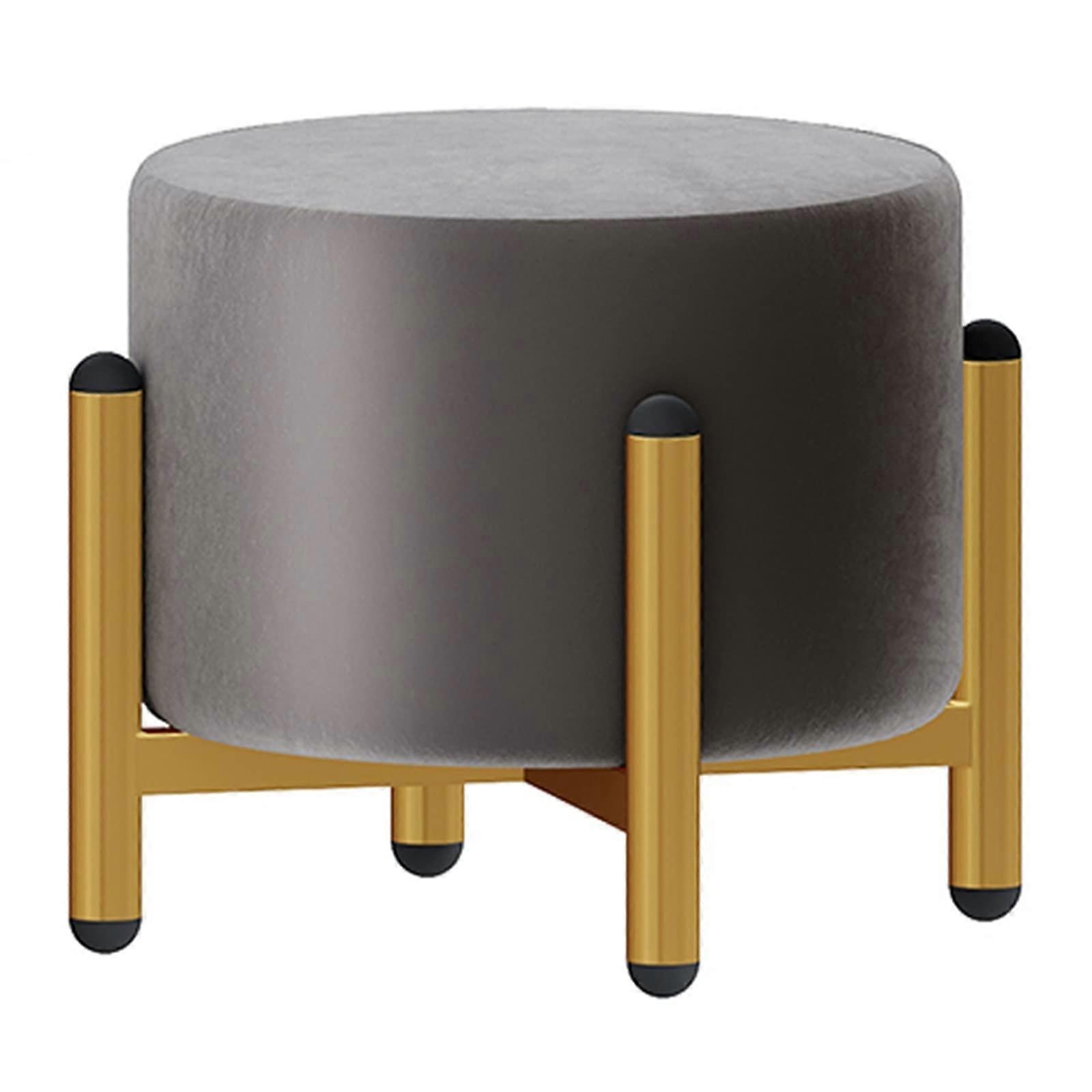 Sitzhocker, dreifach höhenverstellbar, runder Wohnzimmerhocker, stapelbar (Color : Natural, Size : 28x25cm) Ref: 7996