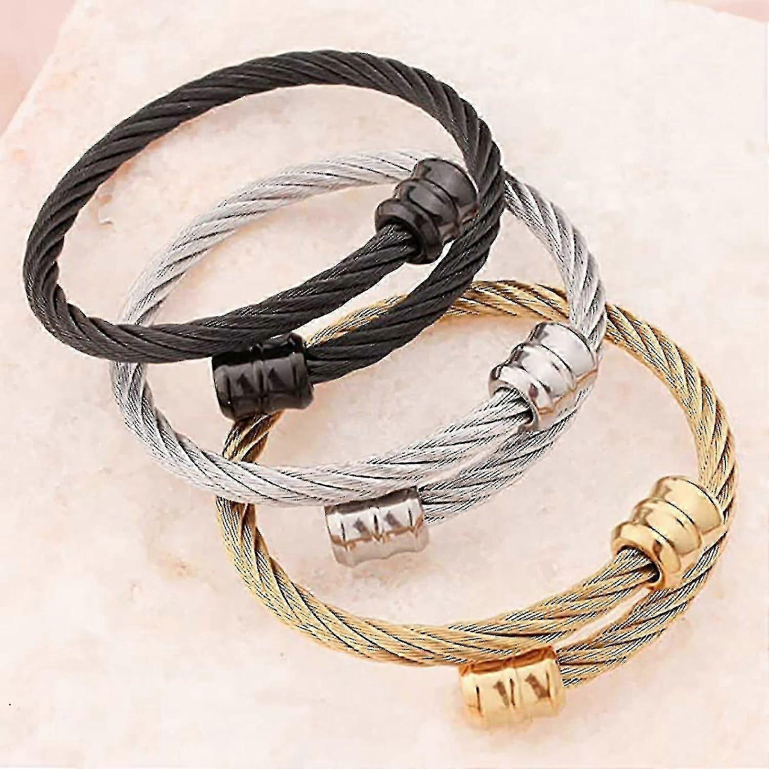 Pulseiras magnéticas de drenagem linfática Crainoc Titaniumion Osimium Bangle Bracelete