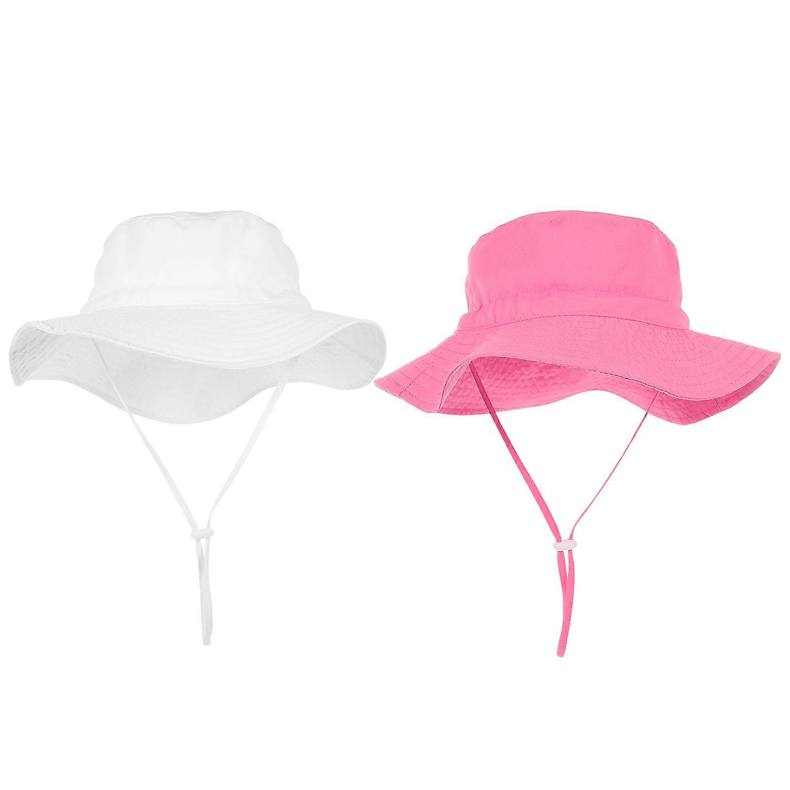 Adjustable Lightweight Breathable Sun Hat Bucket Fisherman Hat for Boys Outdoor Travel Beach Activities 2pcs Set