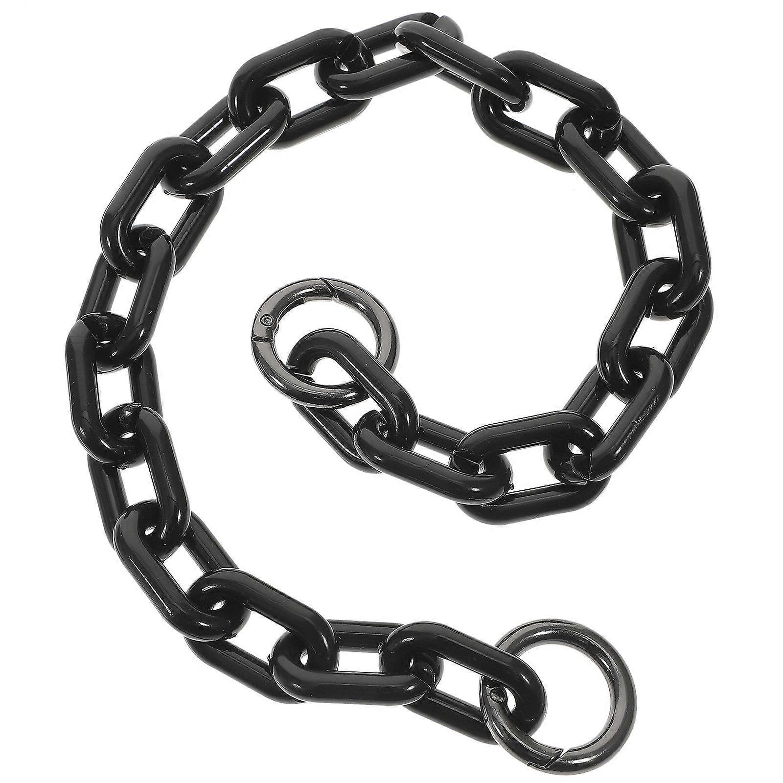 Black Acrylic Decorative Bag Chain for Handbags and Messenger Bags with Extendable Strap 1pc