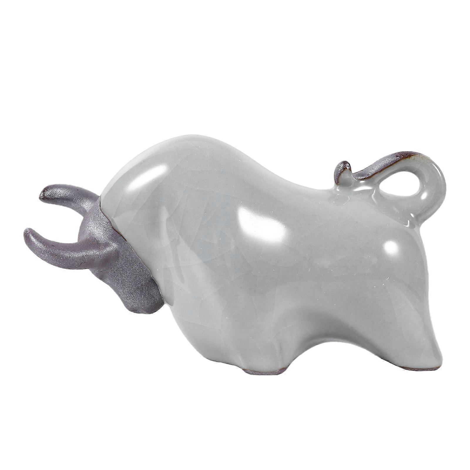 Cattle Sculpture Ornaments Assorted Color Household Desktop Adornment 9.5x5cm