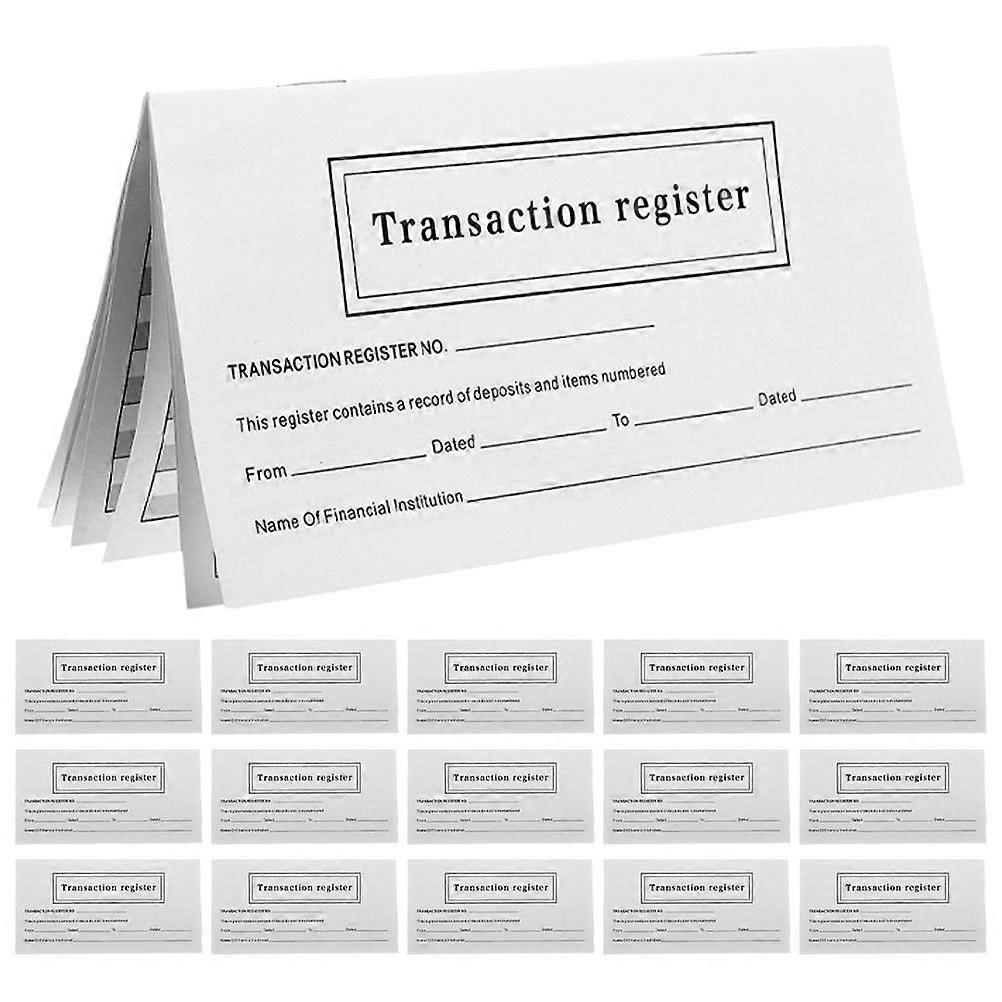 20パックは、中小企業のための個人小切手帳空白の元帳取引帳を登録し、支払い、財務、預金、デビットカード、トランシオを追跡します