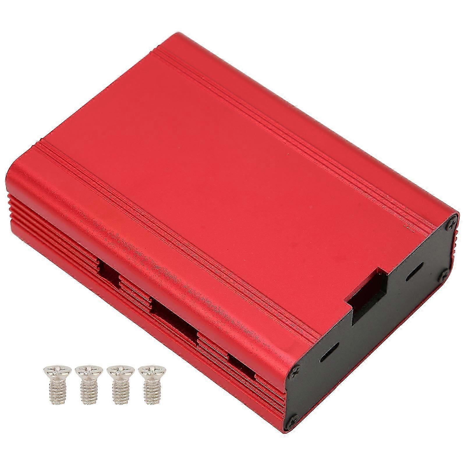 Boîtier de protection de dissipation thermique de carte de circuit imprimé en alliage d’aluminium pour Raspberry PiRed