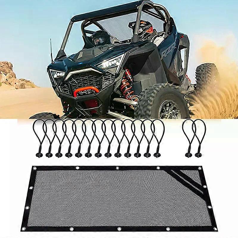 con Window Net UTV Soft Rear Window Mesh Net Sun UV Protection For 2020-2023 Polari RZR PRO XP 4 2022 Pro R/Turbo R Windshield Shade
