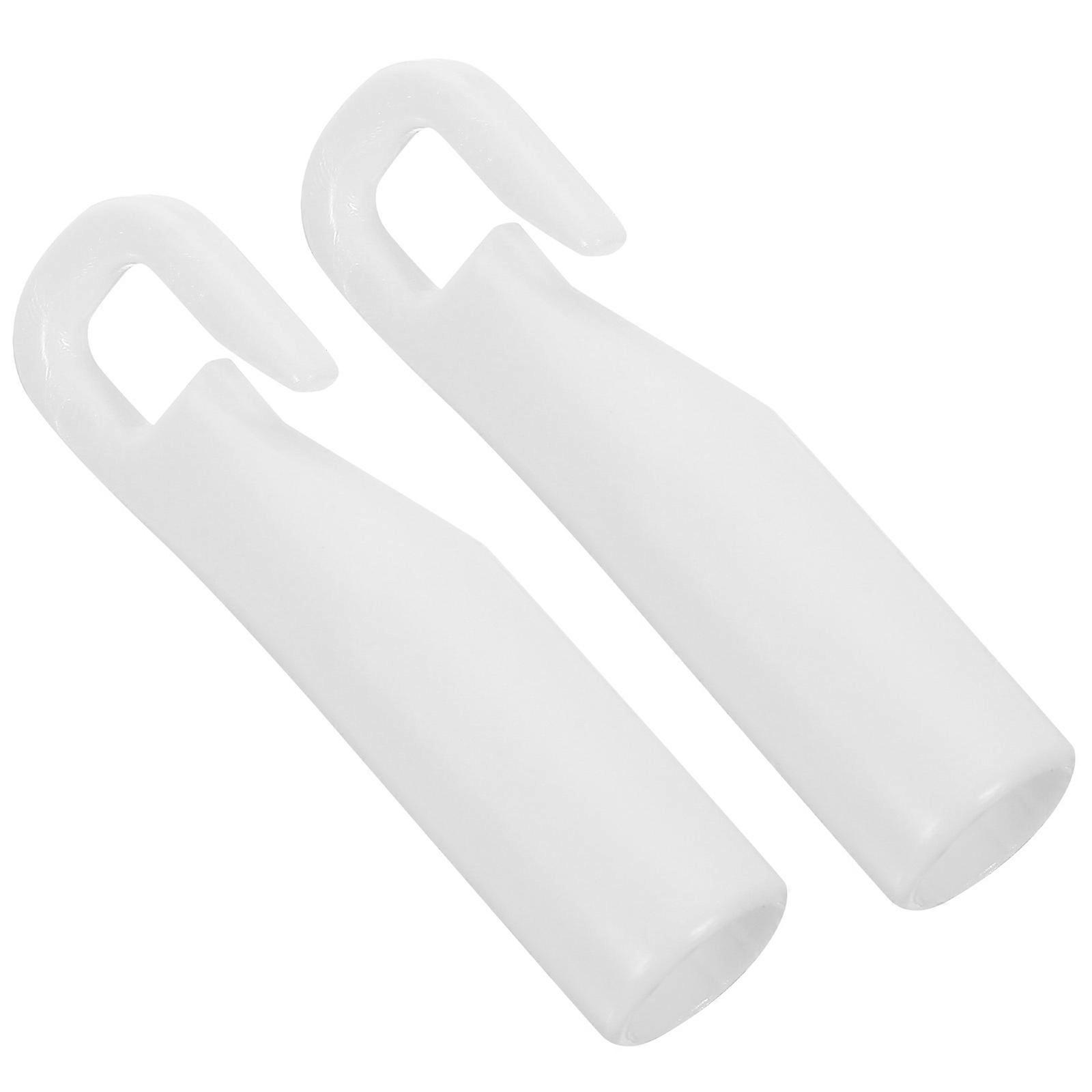 Curtain Blinds Rod Hook White Plastic Replacement Hook 2Pcs for Home Use