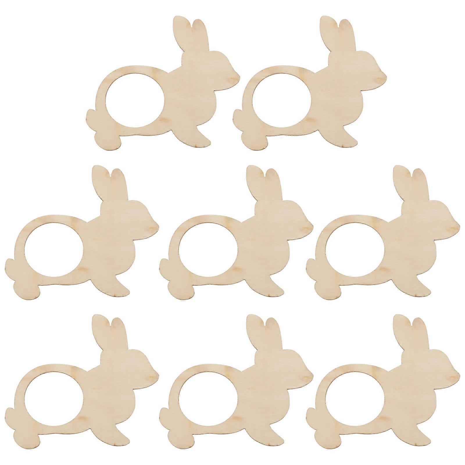 8pcs élégants ronds de serviette en forme de lapin ronds de serviette de haute qualité pour les mariages, les fêtes et les décorations de table de Pâques