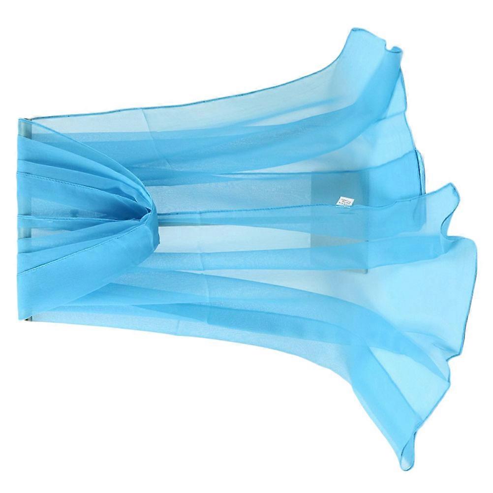 パープルスカーフ無地スカーフ女性日焼け止めショールケープ長方形スカイブルー160x50cm日焼け止め1セット