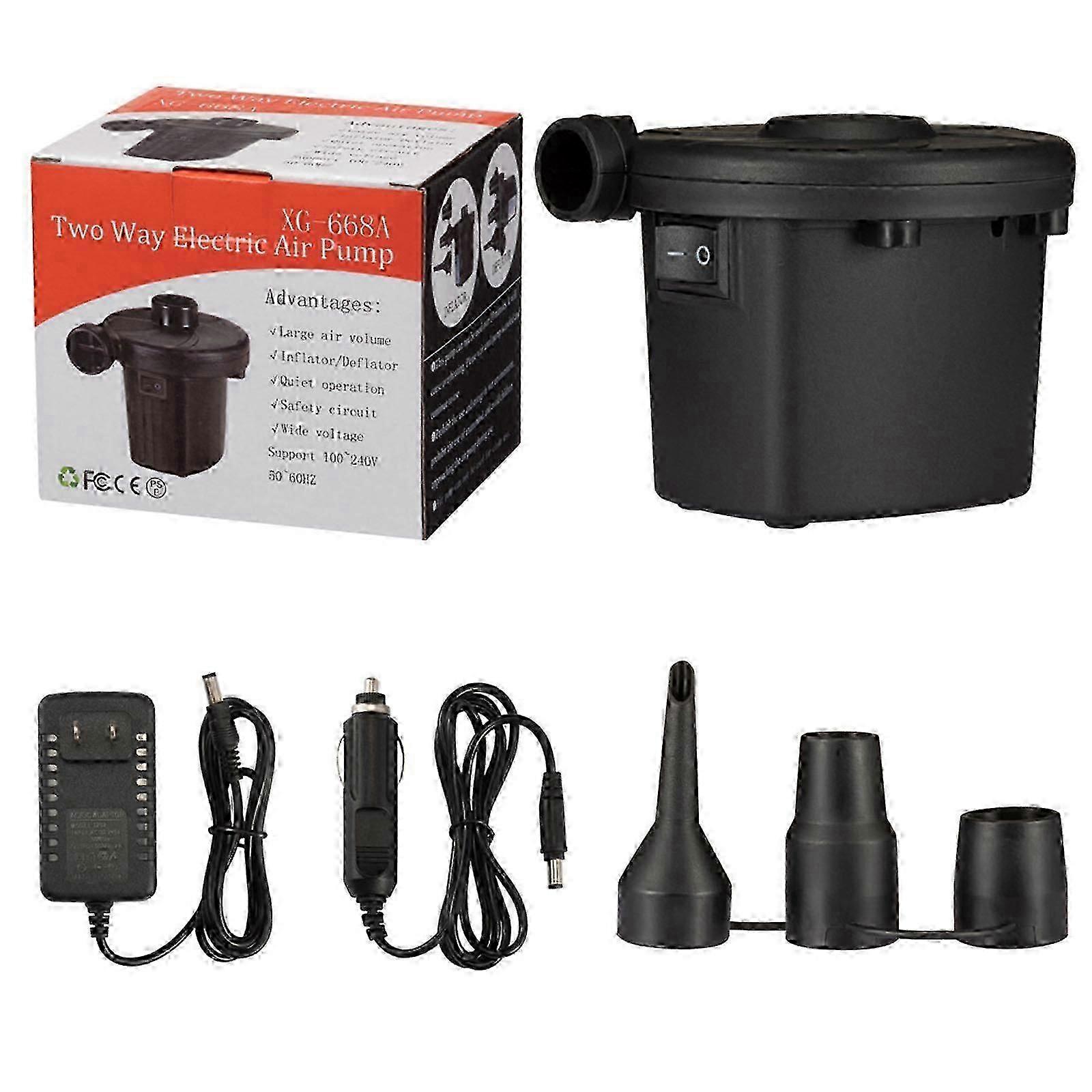 Portable Electric Air Pump for Inflatables, Suitable for Home or Car Use