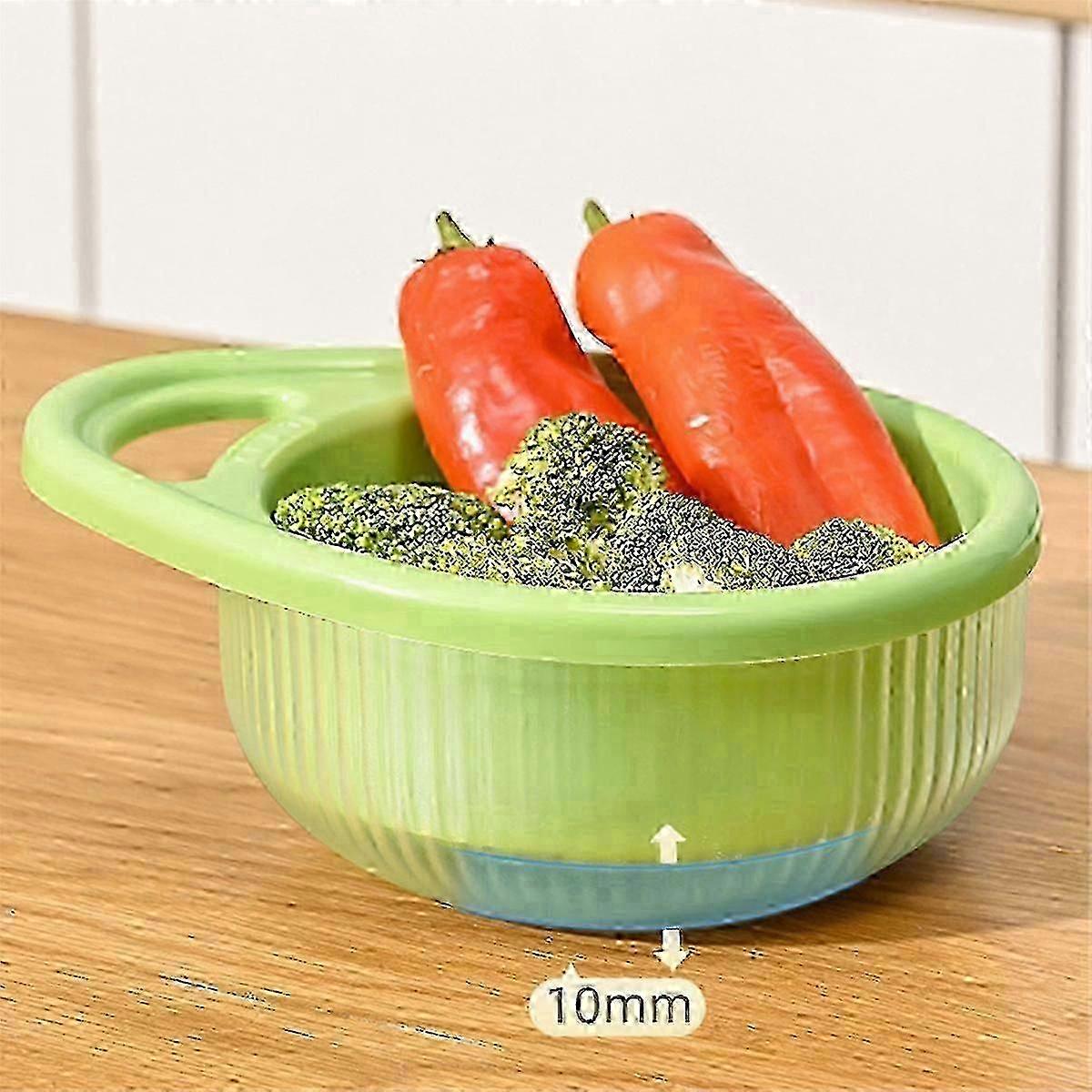 Multifunctional Double-Layer Fruit and Vegetable Portable Basket for Kitchen Storage