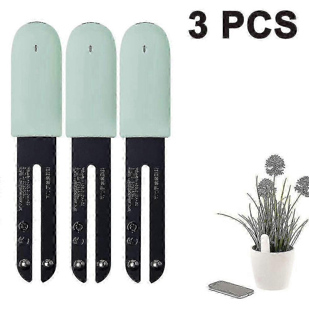 3個の植物モニタースマート植物トラッカー土壌水分計テスター栄養/温度/日光/水分センサー植物検出器花植物ケアH用