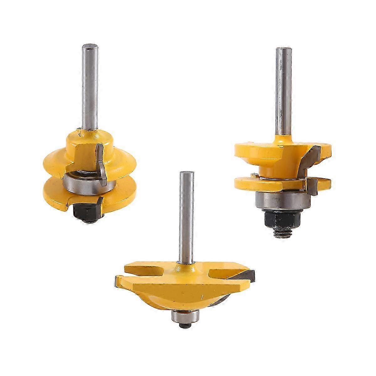 3Pc1/4 Shank Raised Panel Cabinet Door Router Bit Set - 3 Bit Ogee Woodworking Cutter Woodworking Ro Edition 0703