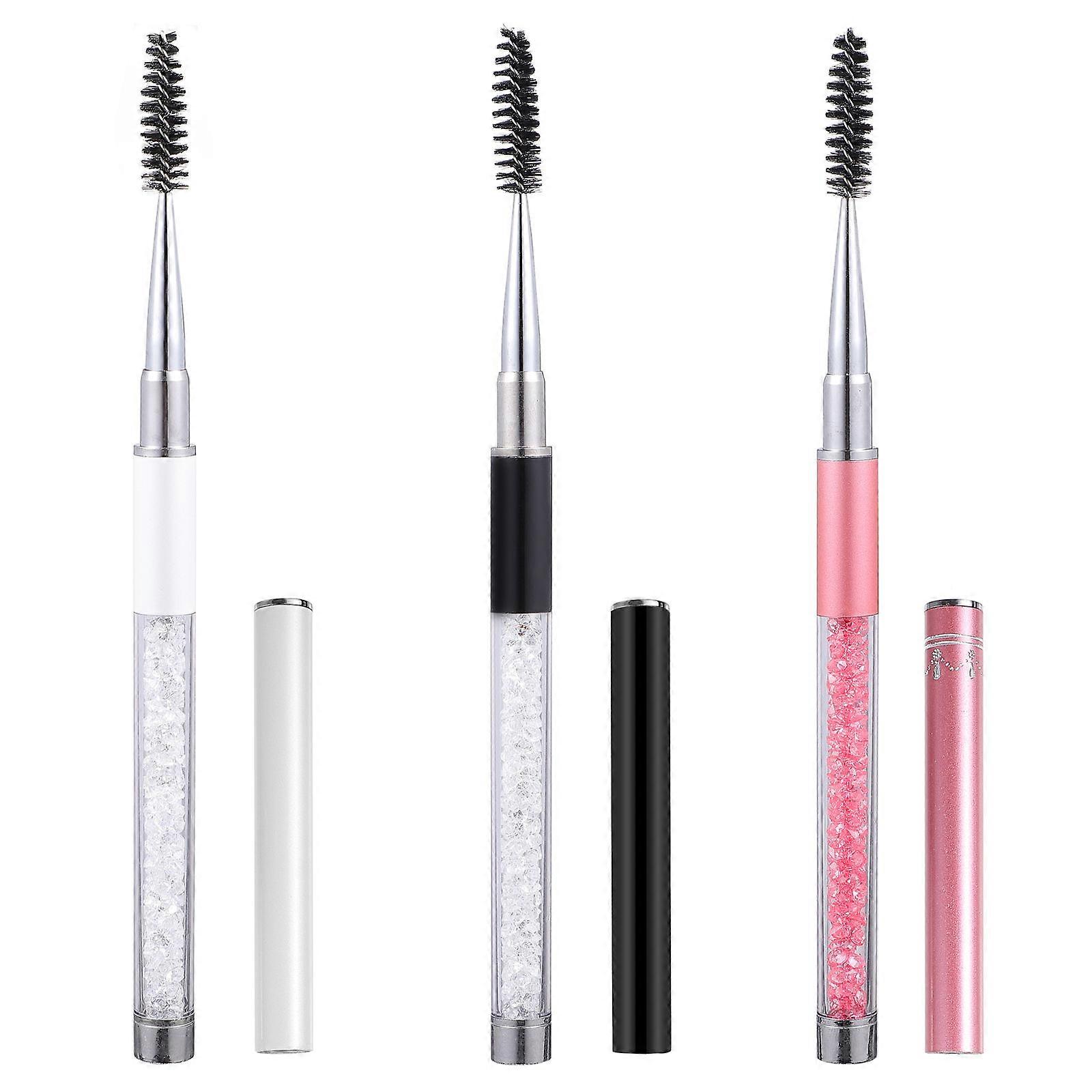 3pcs Portable Eyelash Applicator Eyelash Mascara Makeup Brush Set