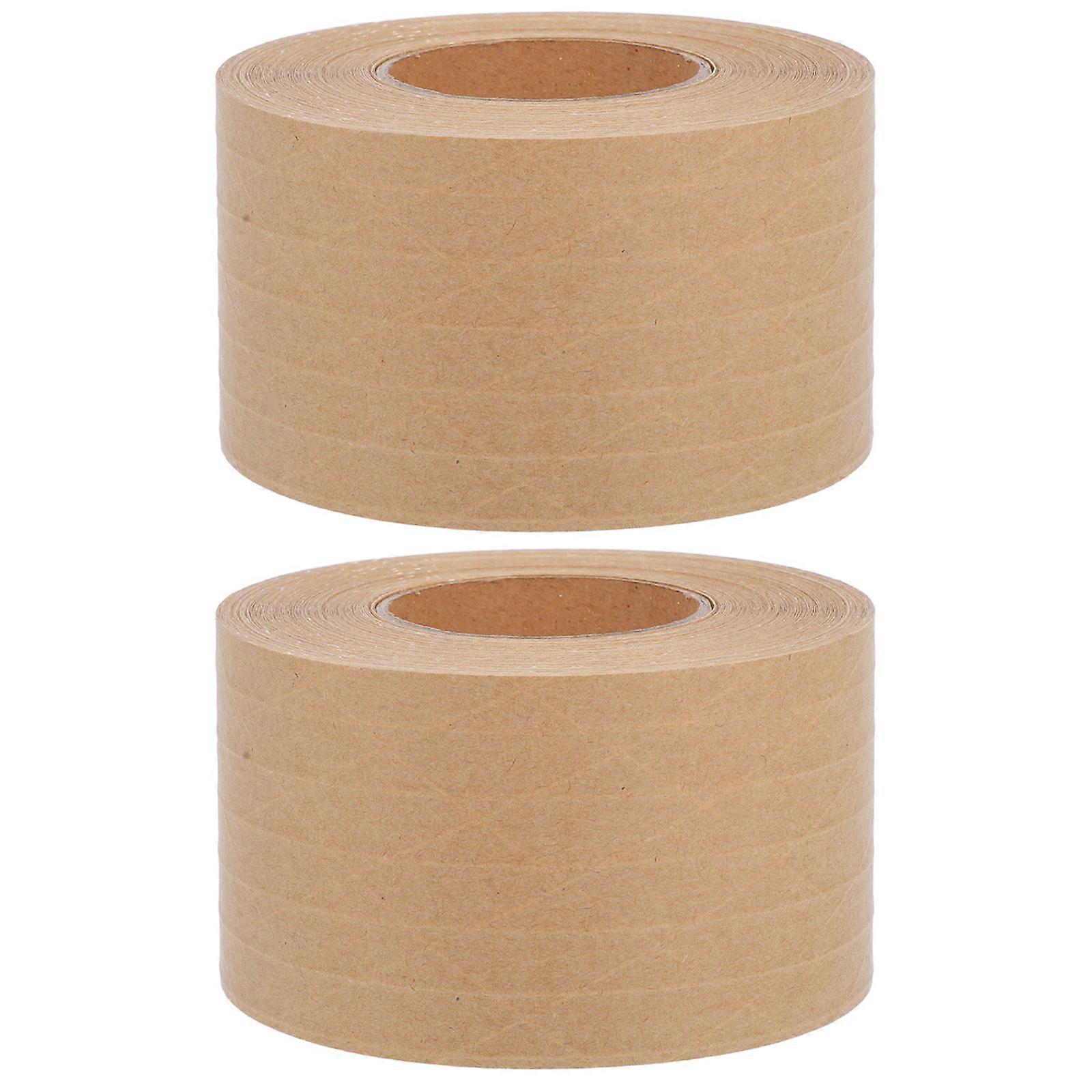 Heavy Duty Packing Tape Brown Kraft Paper For Packaging 45.72X6.00X0.10cm Water Activated 2Pcs