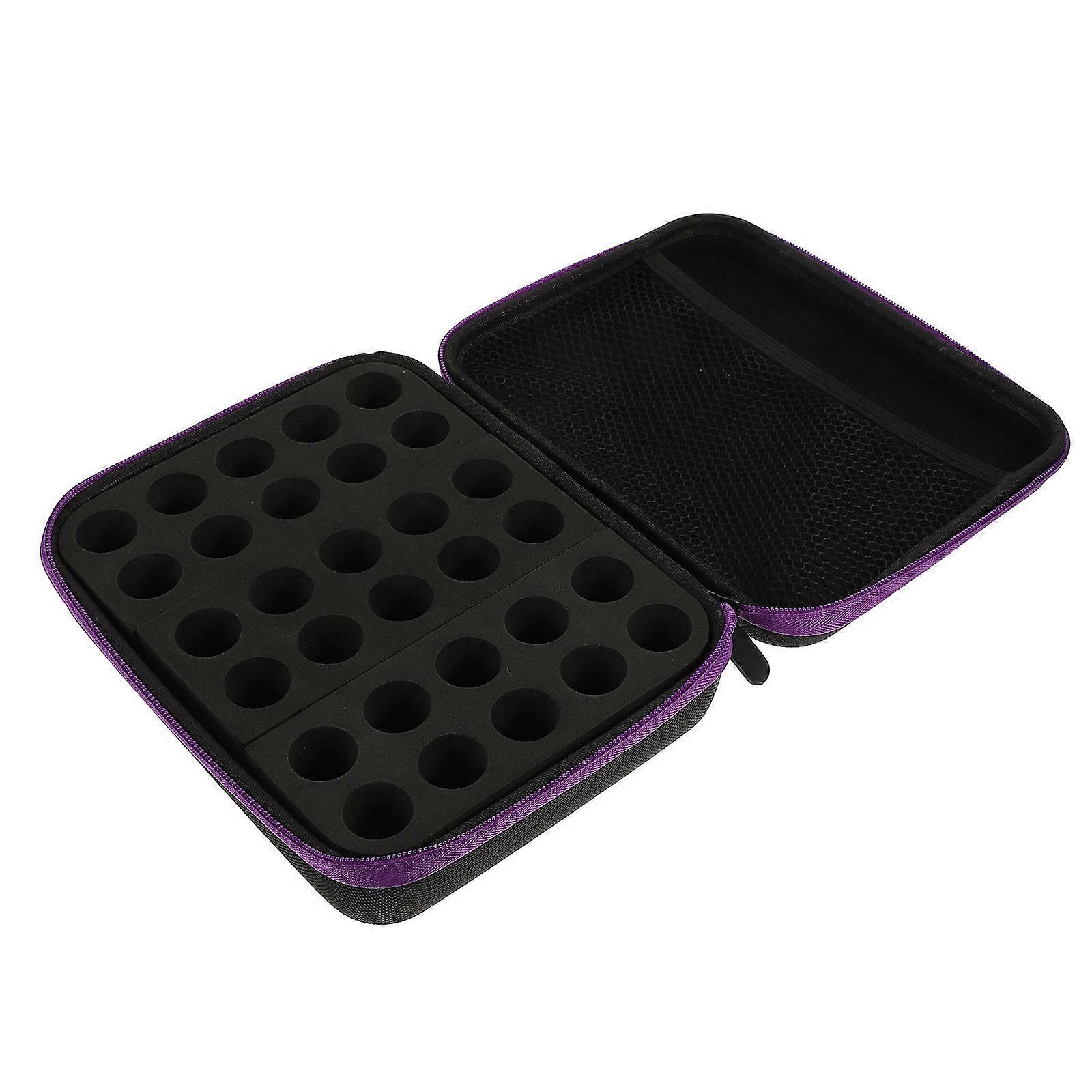 Essential Oil Bottle Bag Purple Storage Organizer 21X16.5X7CM 1Pack