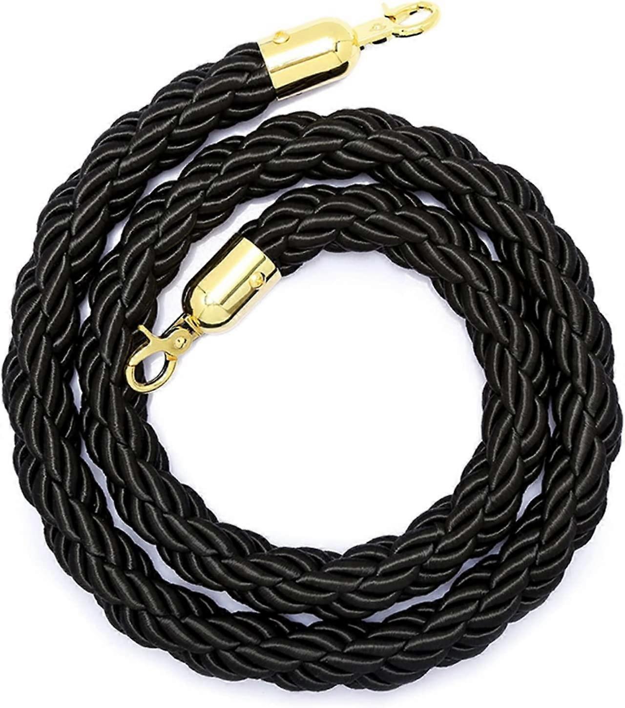 Twisted queue ropes for blocking off areas, crowd control barrier rope (1 pack, 5M/16.4Ft)
